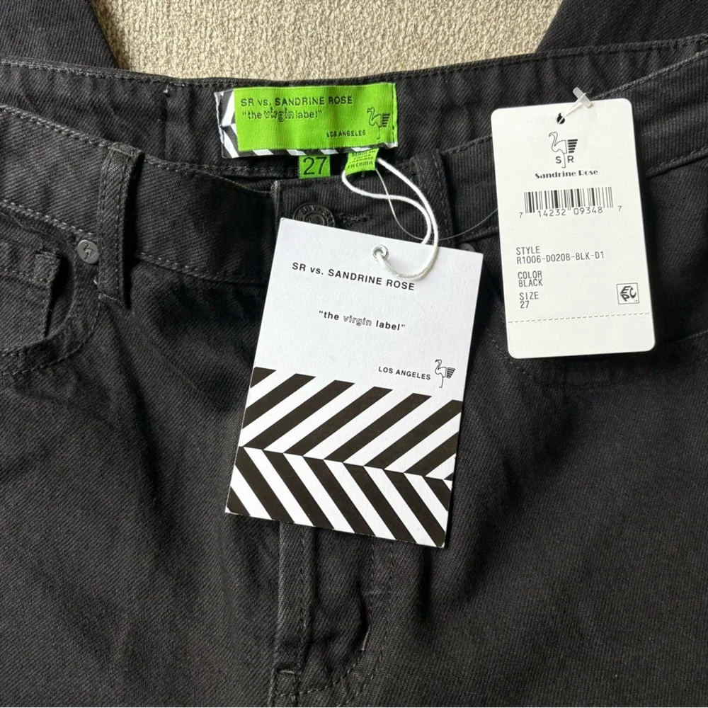 SR vs. Sandrine Rose The Virgin Label
High-Rise Straight Leg Black Jeans Size 27 - Picture 10 of 12